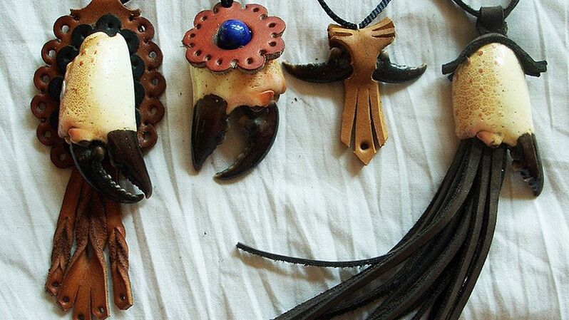 Genuine leather amulets for at-risk people