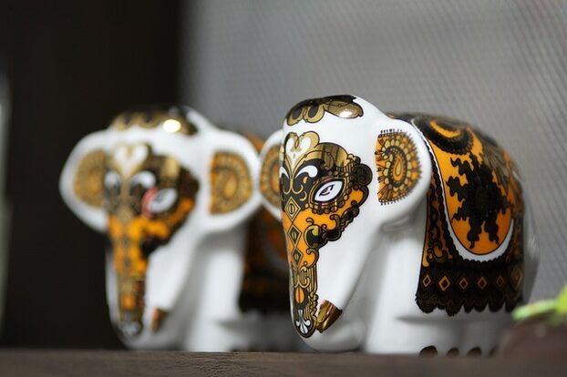 An elephant-shaped figurine brings happiness in your career