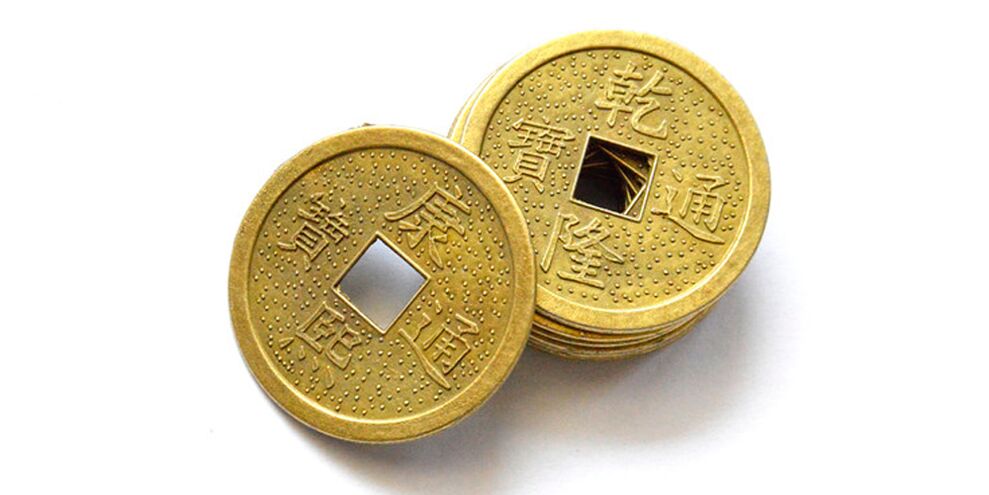 Chinese coins as an amulet for happiness