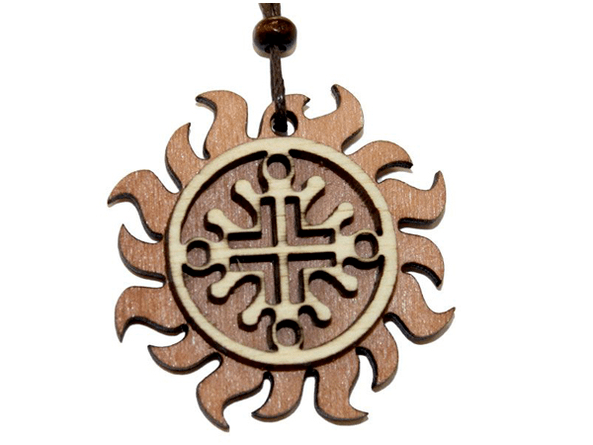 DIY wooden charm pendant